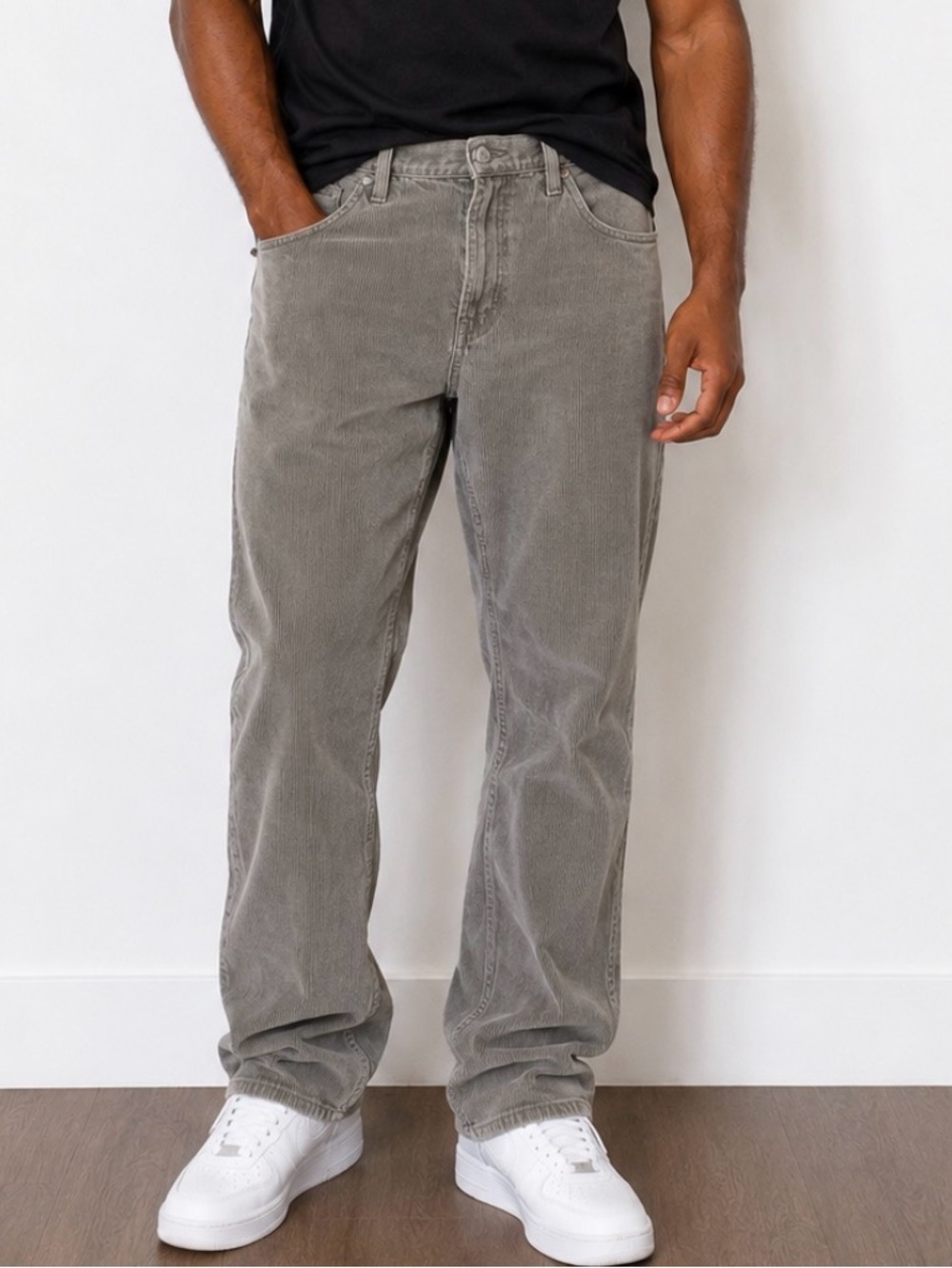 Old Navy Men's Gray Straight-Leg Pants